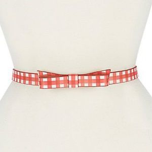 NWT KATE SPADE LEATHER BOW BELT RED
